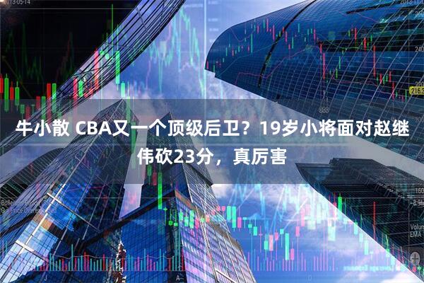 牛小散 CBA又一个顶级后卫？19岁小将面对赵继伟砍23分，真厉害